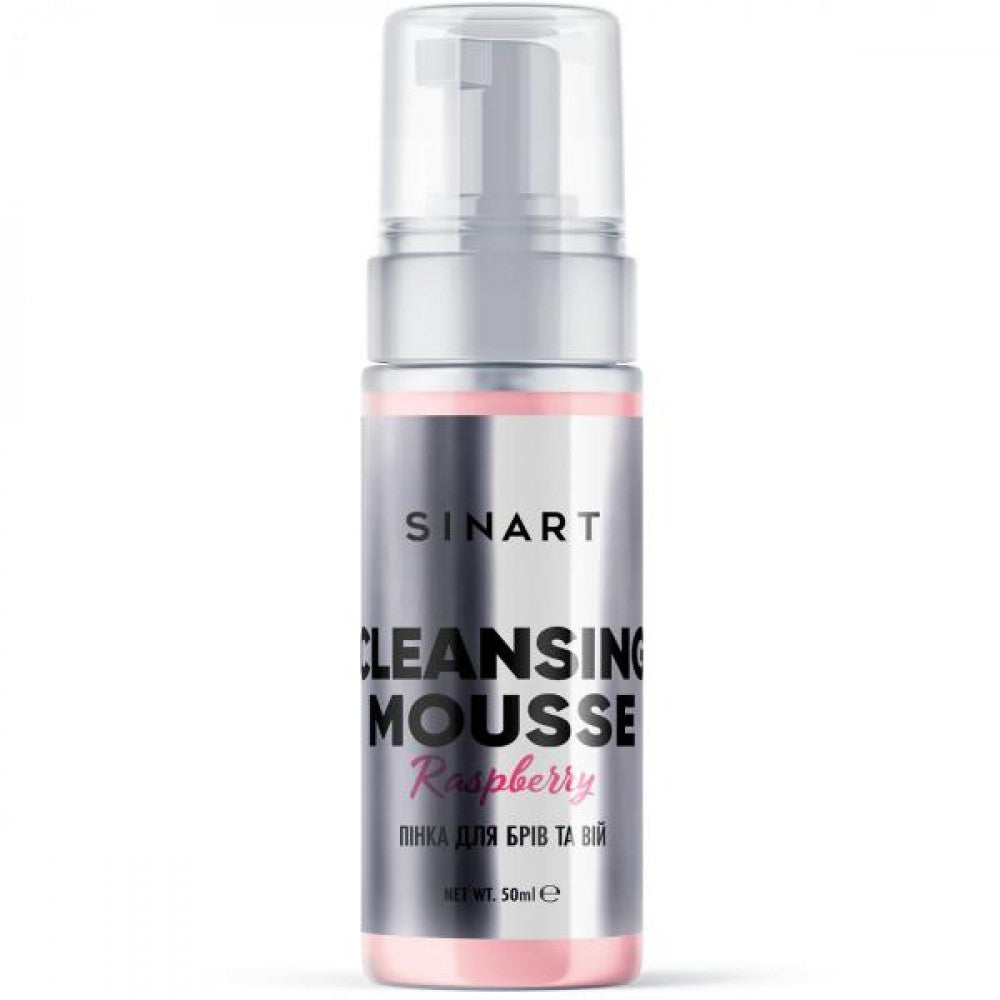 Пинка для бровей и ресниц Sinart CLEANSING MOUSSE Raspberry, 50 мл