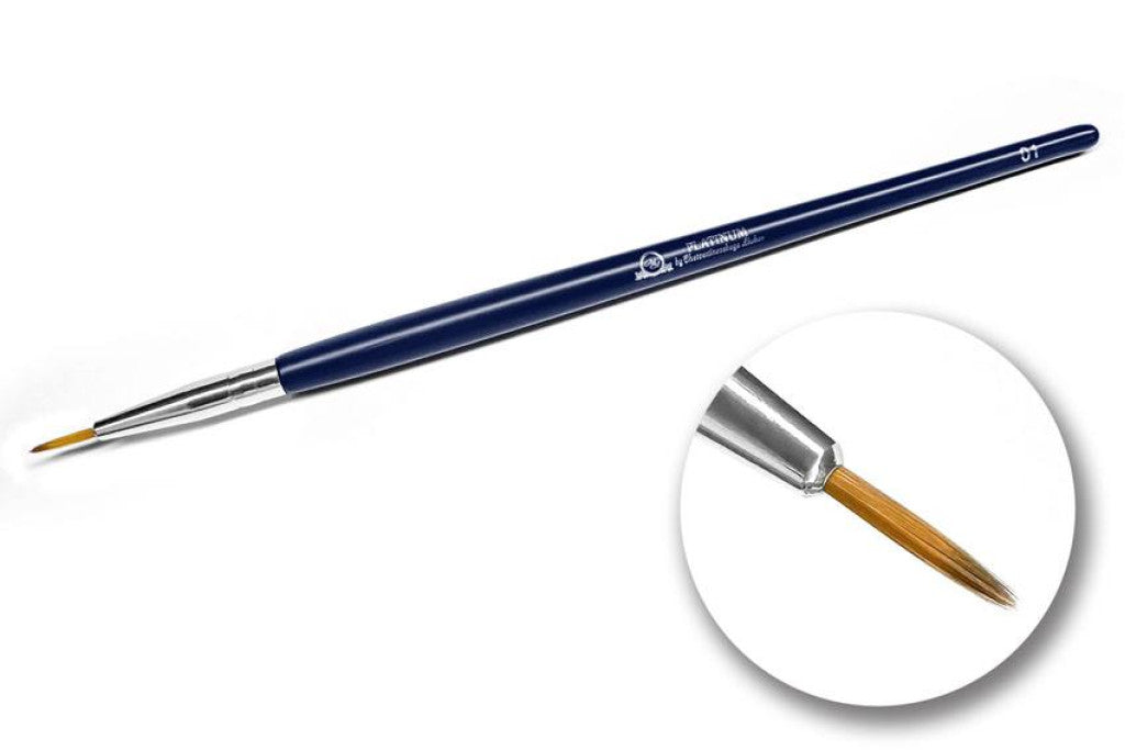 Пензлик для брів 01 тонкий Platinum