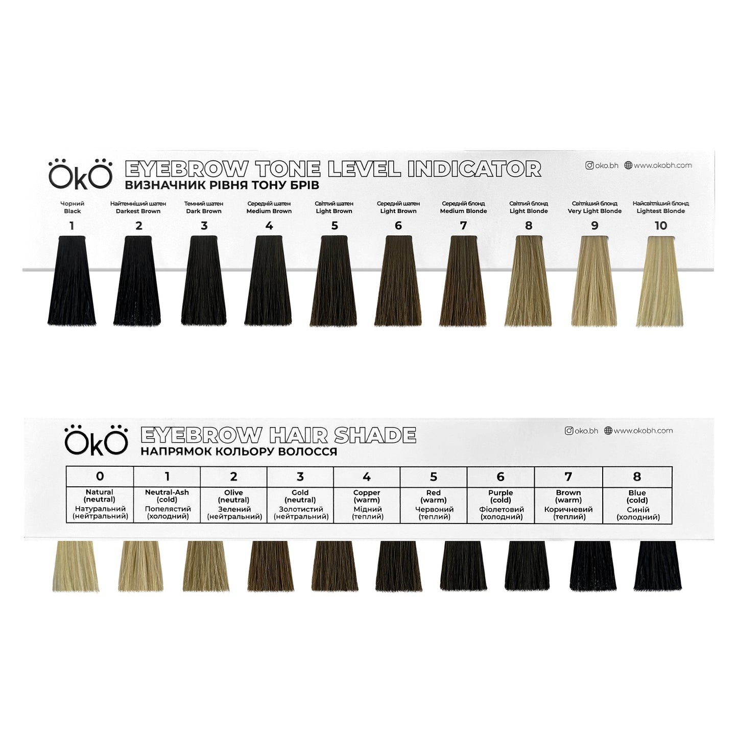 OKO Lash&Brow Визначник рівня тону брів