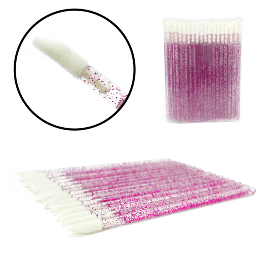 Макробраші глітерні в пакеті фіолетові (50шт/уп)