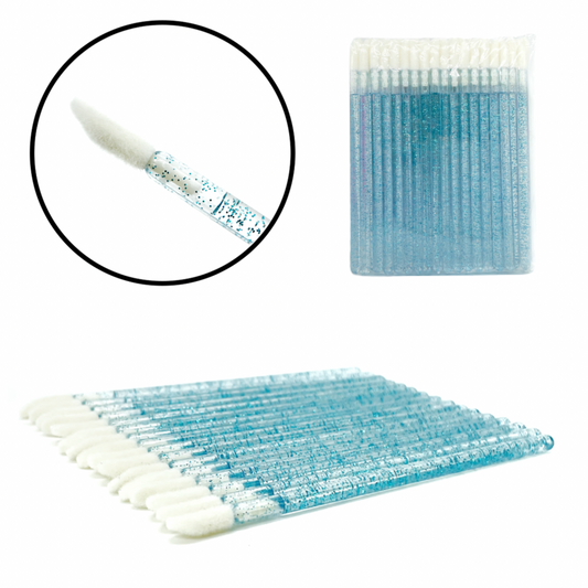 Макробраші глітерні в пакеті блакитні (50шт/уп)