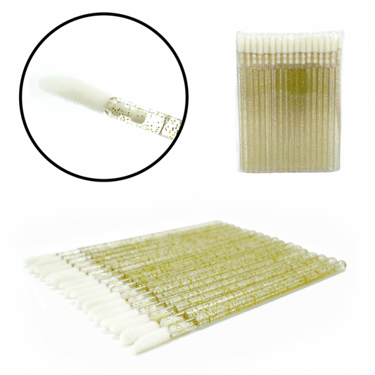 Макробраші глітерні в пакеті золоті (50шт/уп)