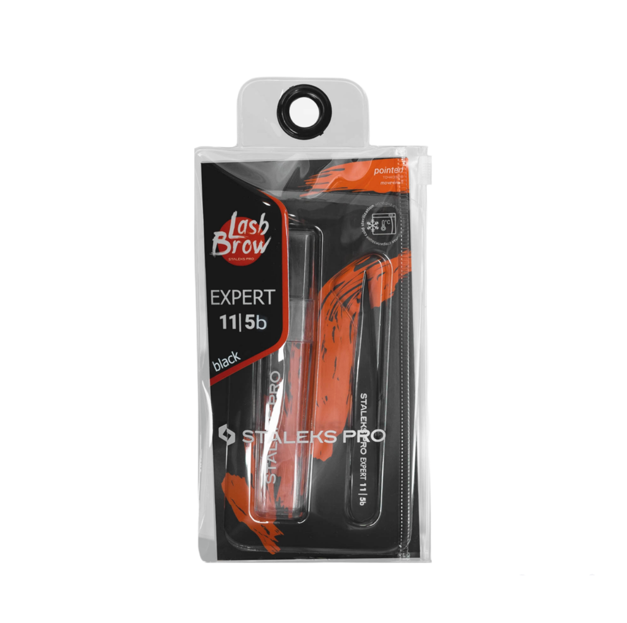 Пинцет для бровей STALEKS EXPERT 11 TYPE 5b (точечный), черный