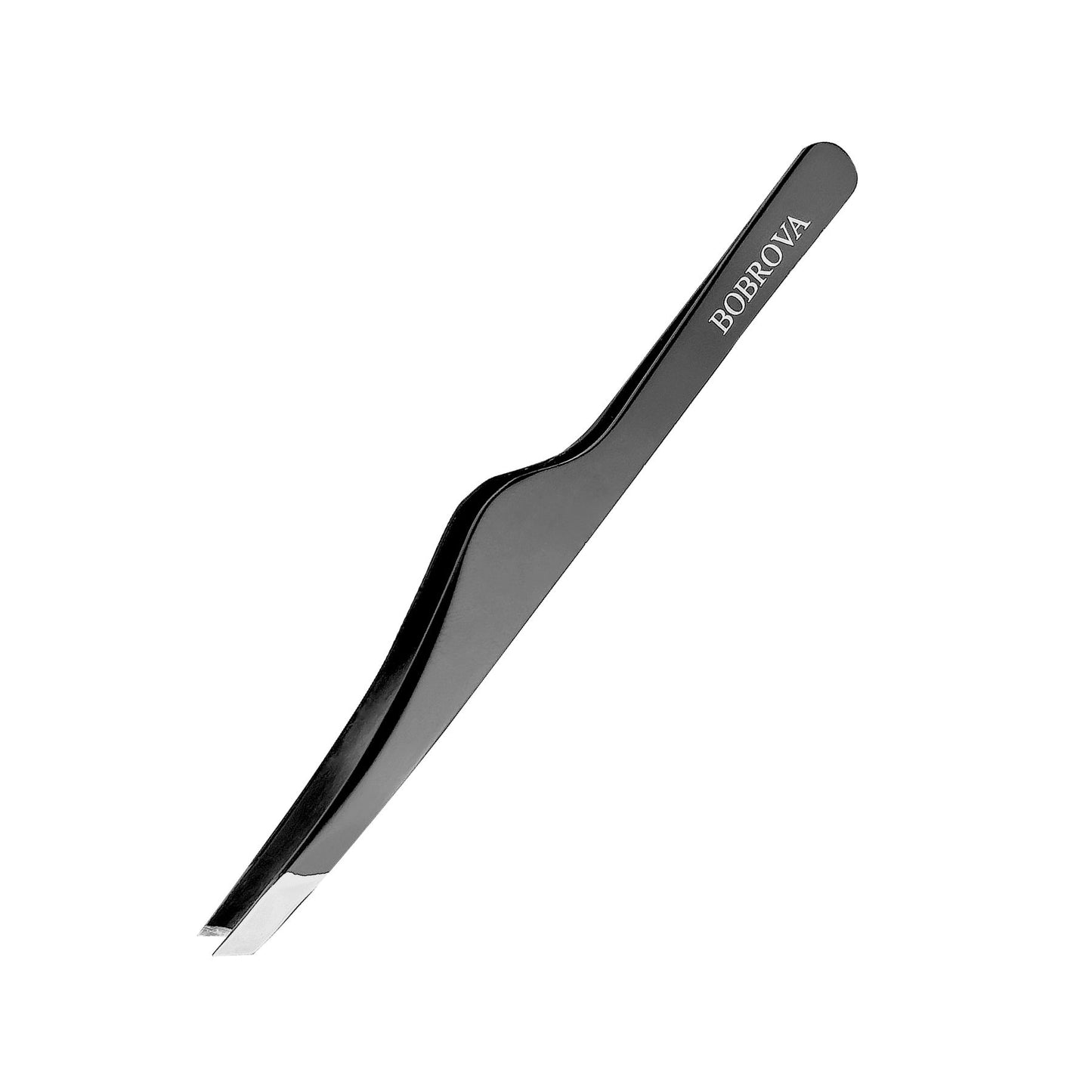 Bobrova Brows Пінцет для брів скошений, чорний