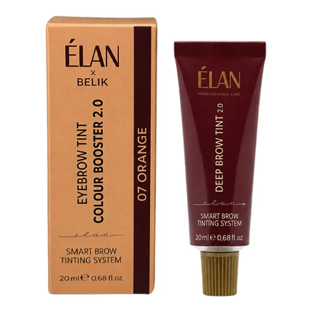 Бустер концентрат підсилювач кольору фарби для брів Elan Tint Colour Booster 2.0, 07 ORANGE, 20 мл