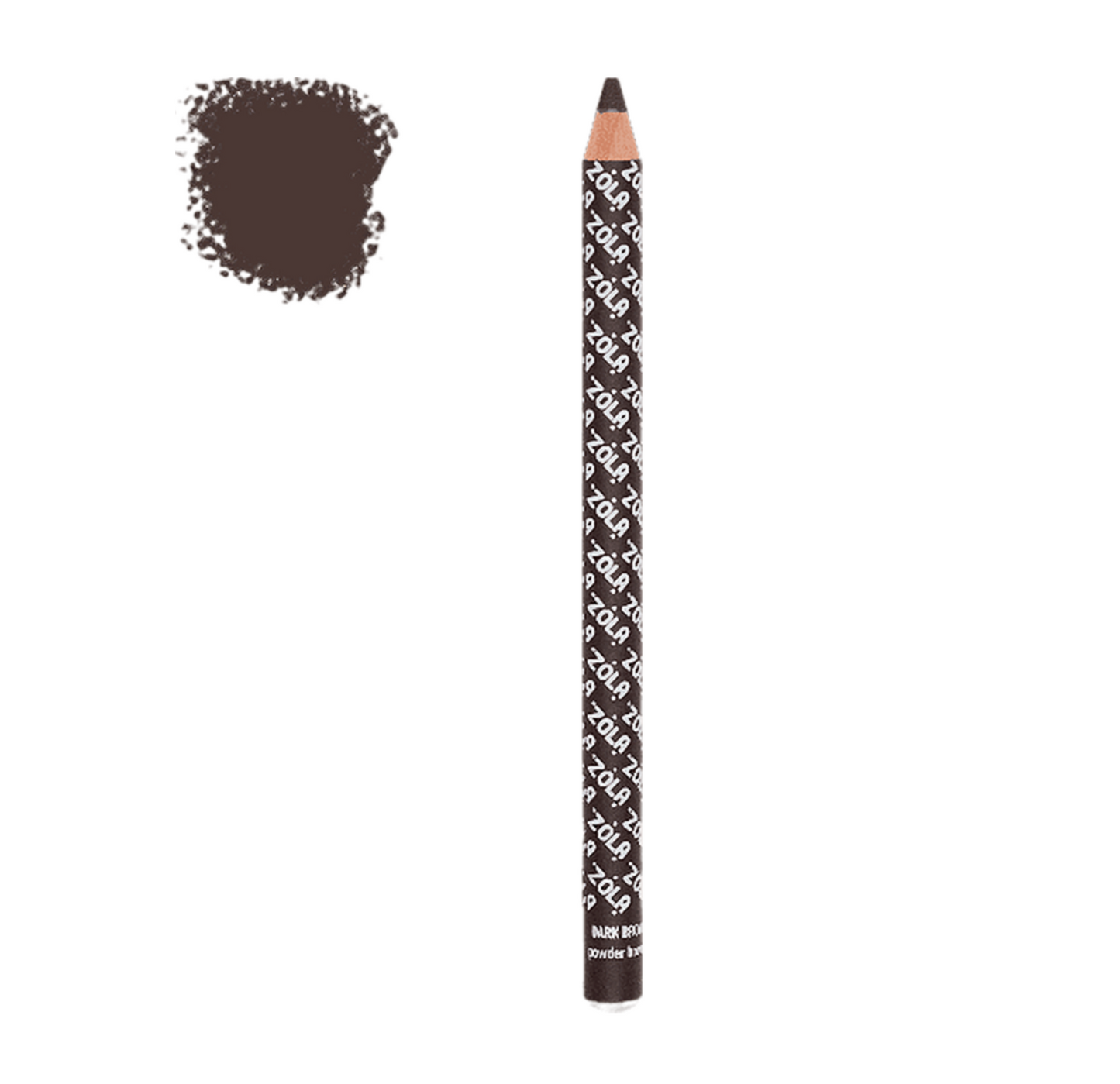 ZOLA Карандаш для бровей пудровый POWDER BROW PENCIL DARK BROWN