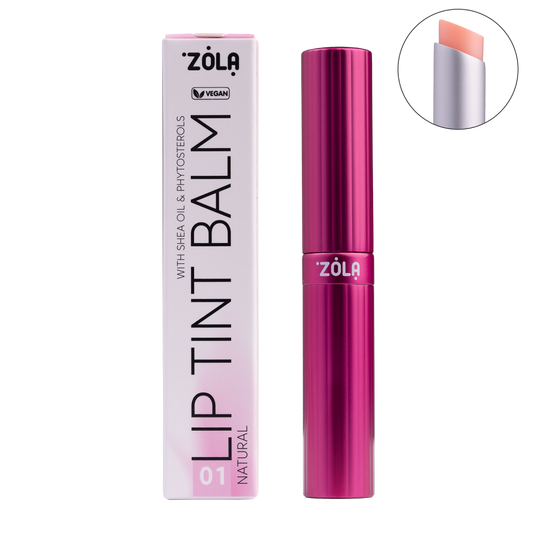 ZOLA Відтінковий бальзам для губ Lip Tint Balm (01 Natural)