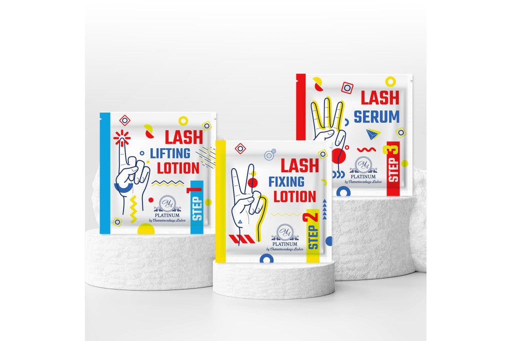 Складники для ламінування вій та брів PLATINUM сет