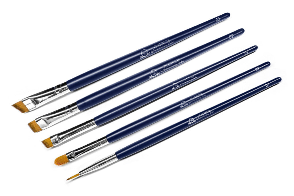 Набір пензлів для оформлення брів та ламінування вій PLATINUM