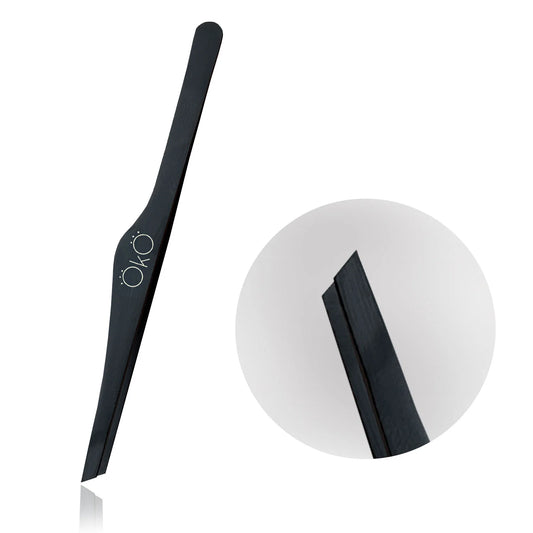 Пінцет OKO Lash&Brow MAGNETIC скошений (ручне заточування)
