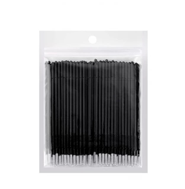 Мікробраші подовжені в пакеті long head - чорні, 100 шт.