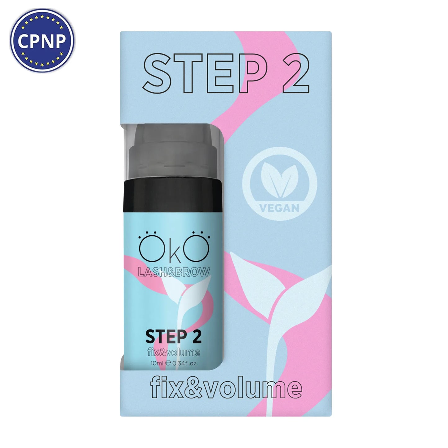 OKO Средства для ламинирования ресниц и бровей STEP 2 FIX & VOLUME, 10 мл