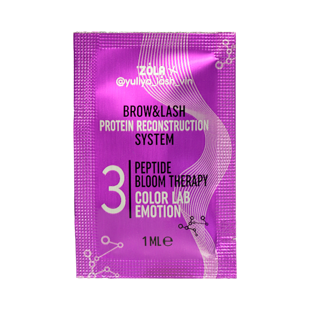 ZOLA x Yuliya Lash Vin COLOR LAB EMOTION Склад для ламінування в саше 03 PEPTIDE BLOOM THERAPY (3 х 1 мл)