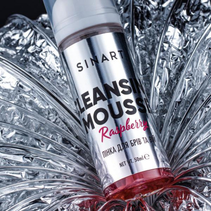 Пинка для бровей и ресниц Sinart CLEANSING MOUSSE Raspberry, 50 мл