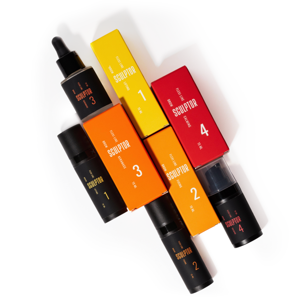 Комплекс для брів FLEXI LINE 15ml, SCULPTOR: №1+№2 + догляд (№3+№4) у подарунок