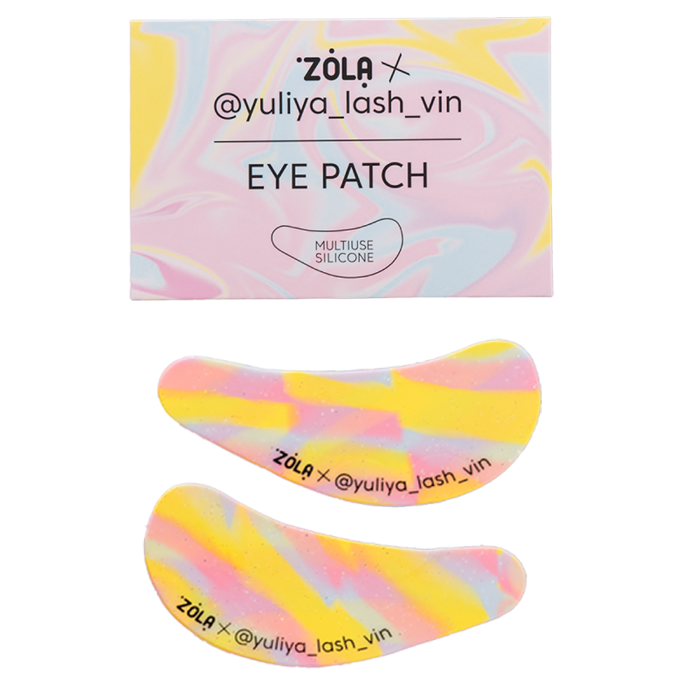 ZOLA x Yuliya Lash Vin Багатофункціональні силіконові патчі Жовто-рожево-блакитні Розводи