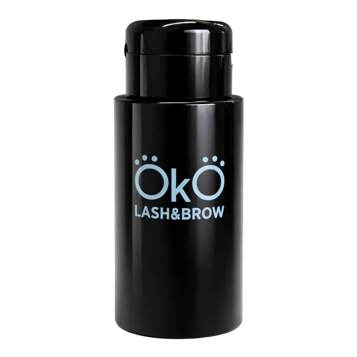 Баночка з помпою чорна OKO Lash&Brow 200 мл