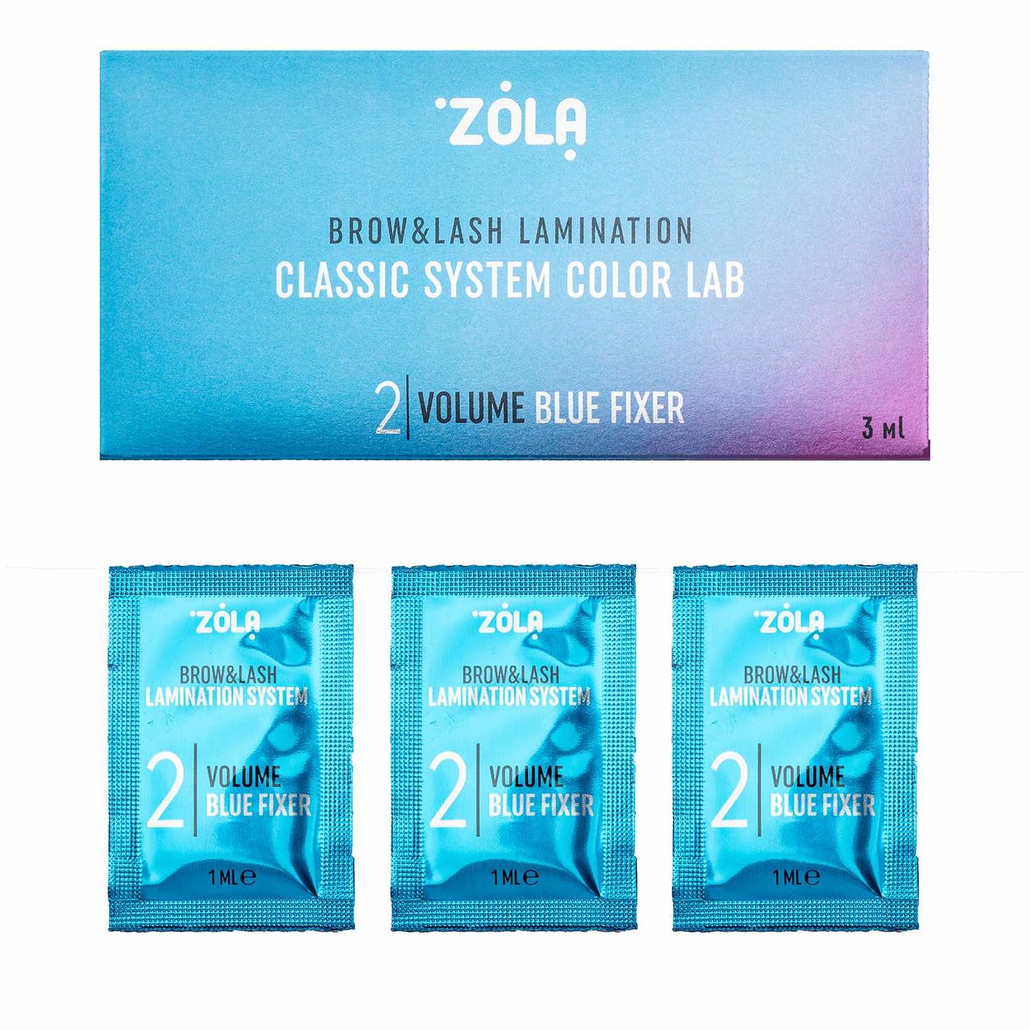 ZOLA Color Lab Набір у саше 02 Volume Blue Fixer (3 х 1 мл)