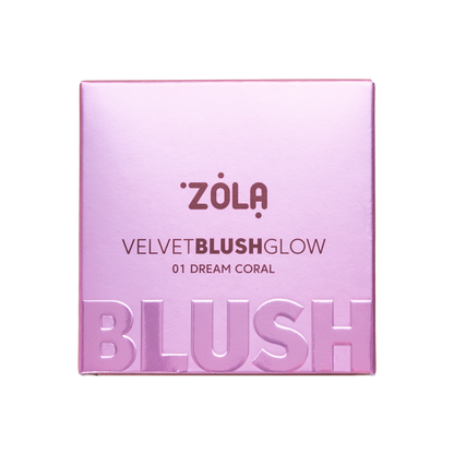 ZOLA Рум’яна Velvet Blush Glow 01 Кораловий Сон Dream Coral