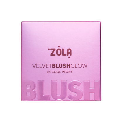 ZOLA Рум’яна Velvet Blush Glow 03 Прохолодна півонія Cool Peony