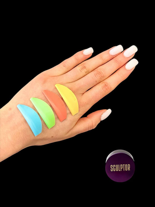 Набір силіконових валиків для ламінування вій OPEN LOOK, 4пари, COLOR MIX, SCULPTOR