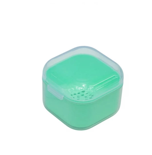 Контейнер для стерилізації та замочування інструментів квадратний – зелений прозорий