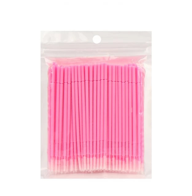 Мікробраші подовжені в пакеті long head - рожеві, 100 шт.