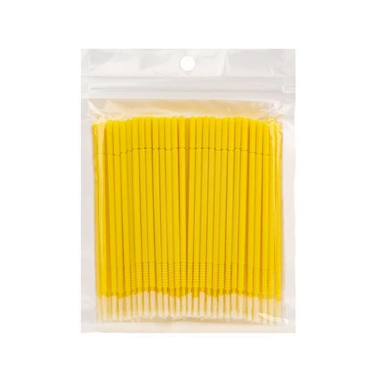 Мікробраші подовжені в пакеті long head - жовті, 100 шт