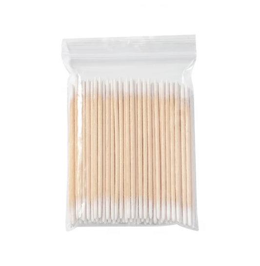 Аплікатори (мікробраші) дерев'яні 7см (100шт/уп) білі двосторонні